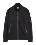 Cp Company Diagonal Raised Lens Full Zip In Black