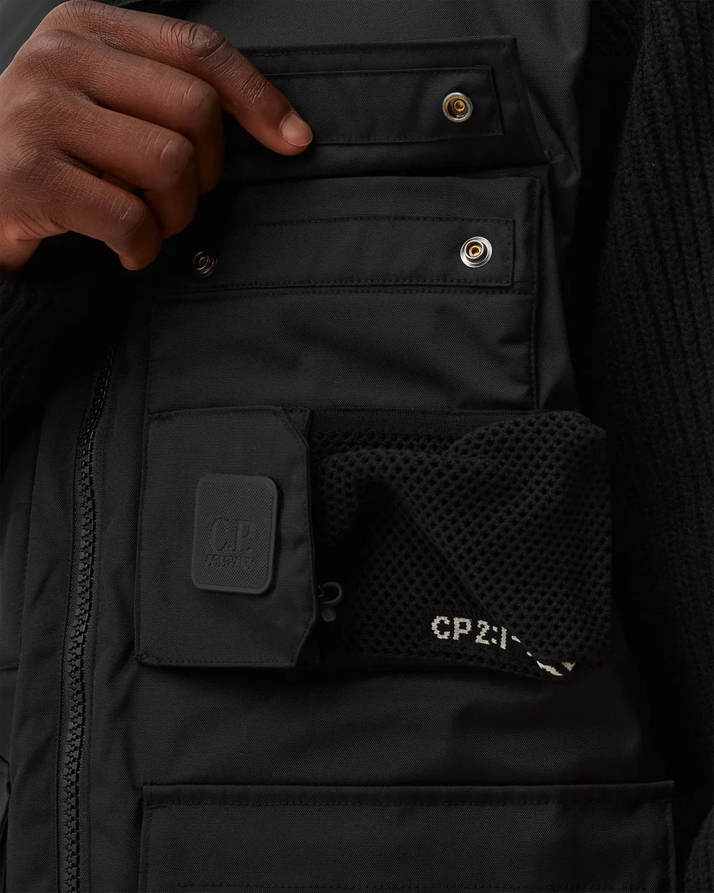 Cp Company Metropolis Series Mixed Lambswool Jacket in Black
