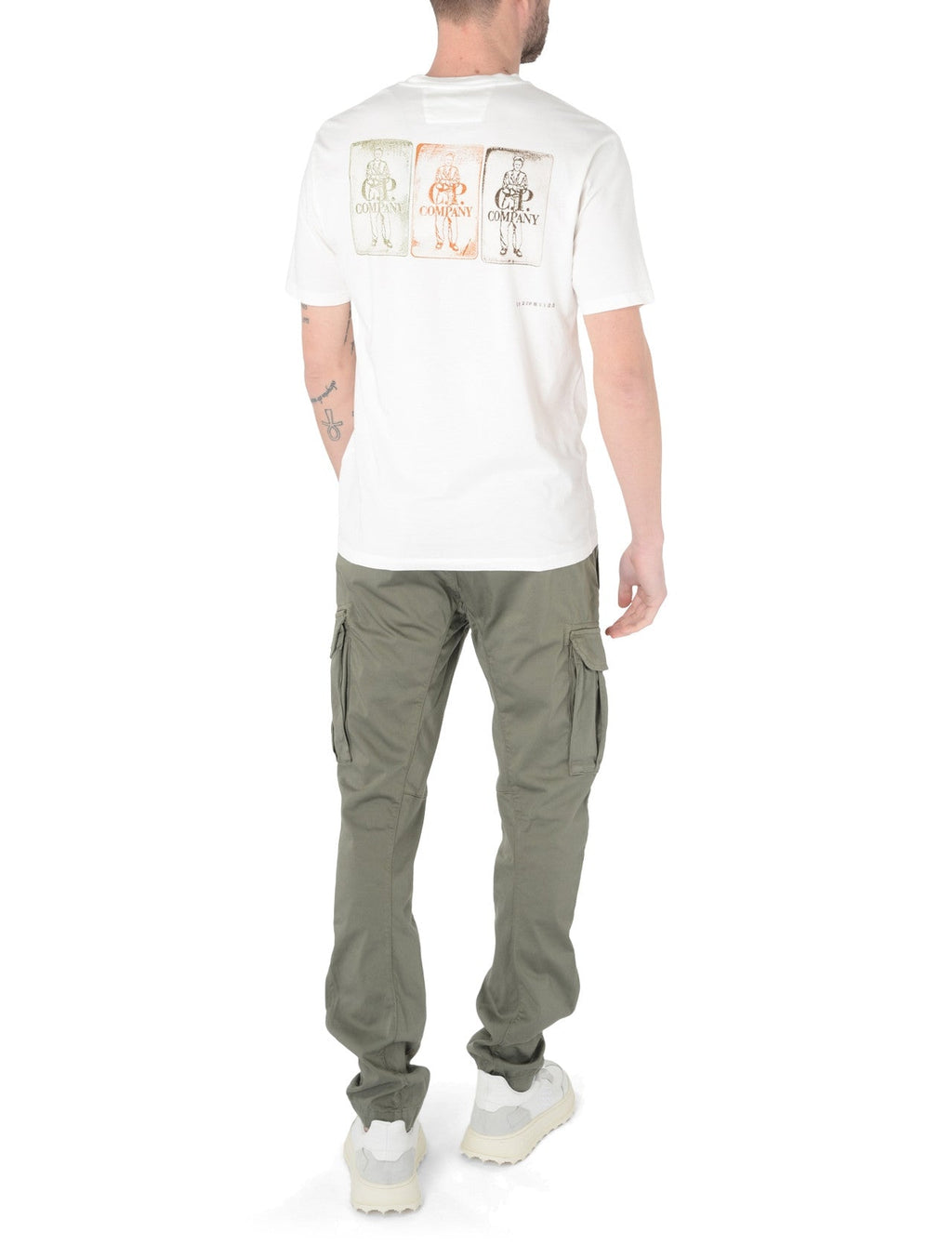 Cp Company 056A Stretch Sateen Cargo Pants In Agave Green