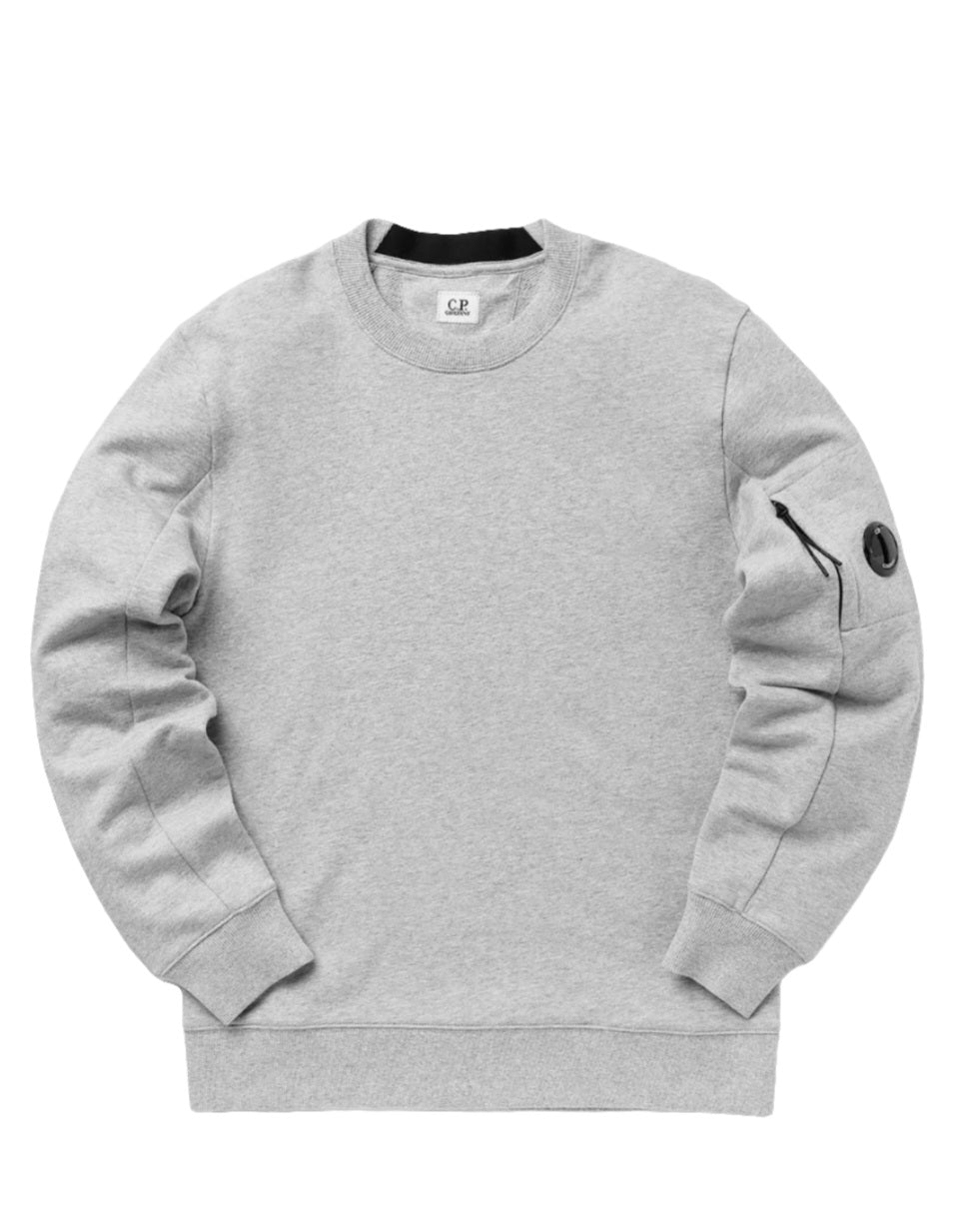 Cp Company Diagonal Raised Cotton Lens Sweatshirt in Grey