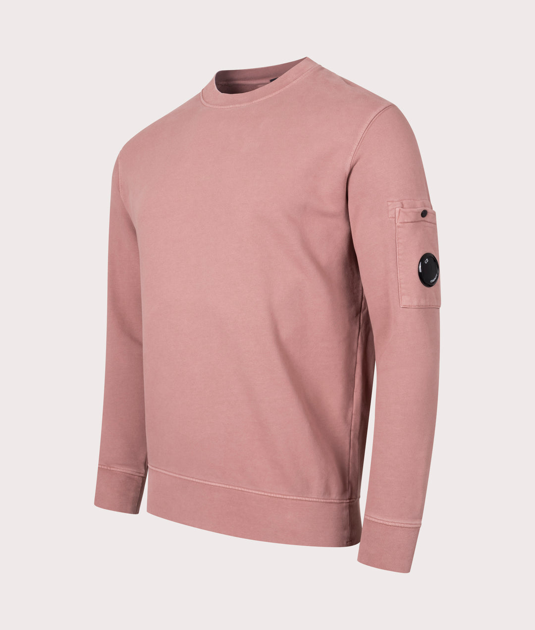 Cp Company Brushed Emerized Resist Dyed Lens Sweatshirt In Cedar Wood