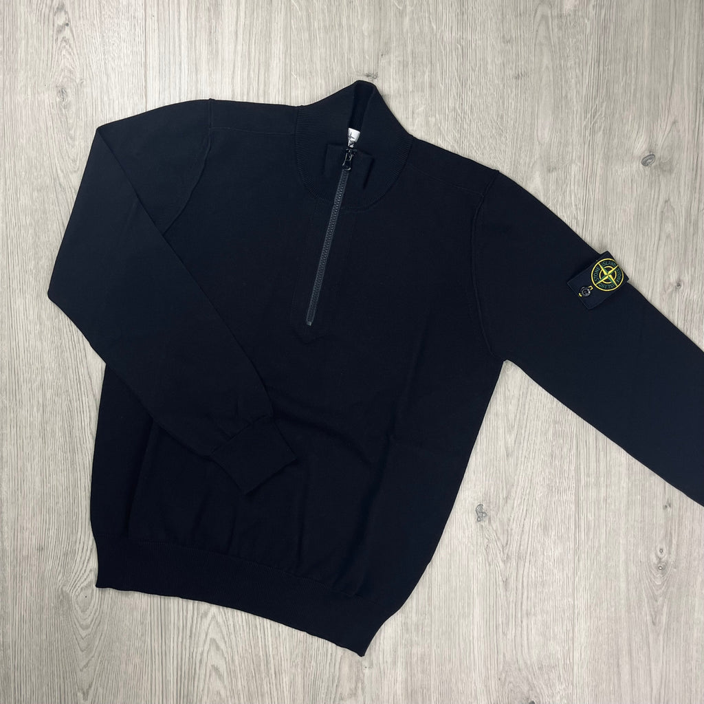 Stone Island Knit Half Zip Fleece - Black