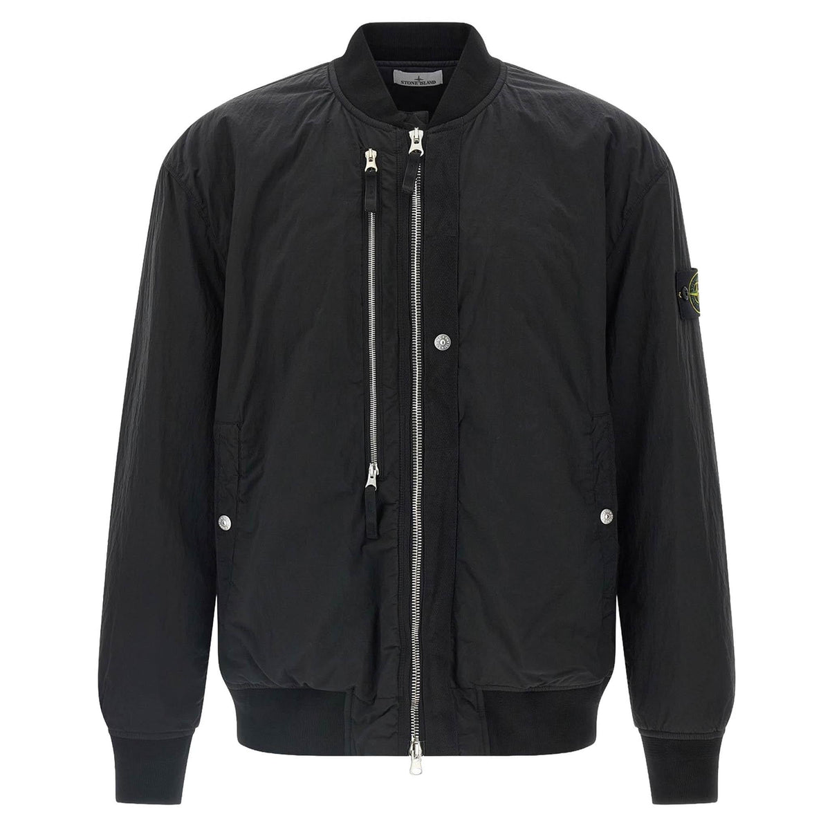 [Stone Island] Nylon Metal Bomber Jacket in Black